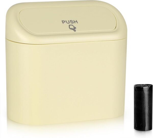 Sparkling Rhinestone Car Trash Can with Lid and Storage Container Design