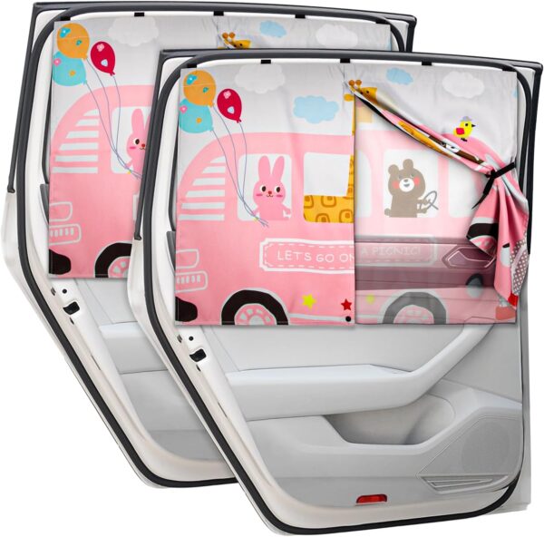 Side Window Car Sun Shades for Kids with UV Blocking and Privacy Protection Design