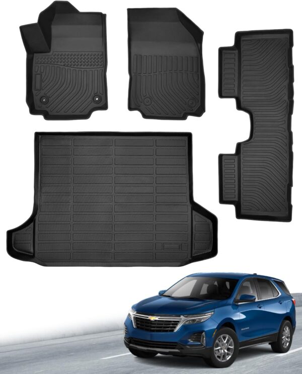 Universal All Weather Cargo Liner and Floor Mat Set with Full Interior Protection