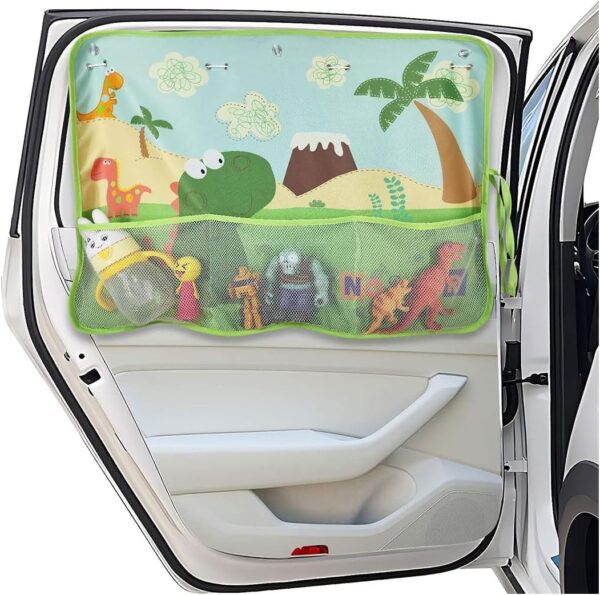 Pastel Gradient Car Window Curtain with Princess Style Decorative Design