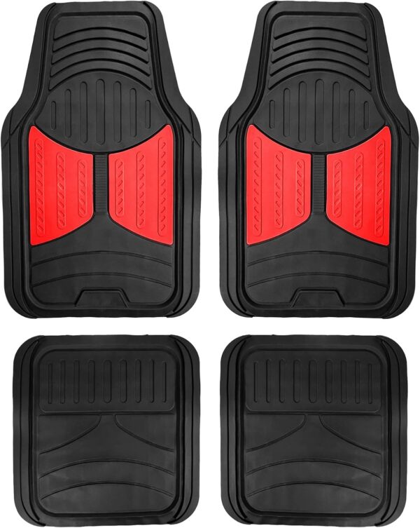 Universal Rubber Car Floor Mats with Monster Eye Design and Custom Trim Fit
